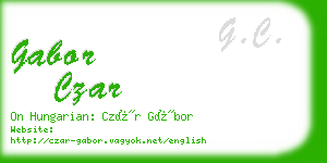 gabor czar business card